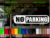 NO PARKING Business Window Sign Decal